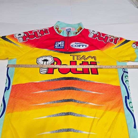 Vtg SMS Santini Mens XXL Cycling Jersey Team Polti 90s Biking Outdoors Pockets - Picture 8 of 12
